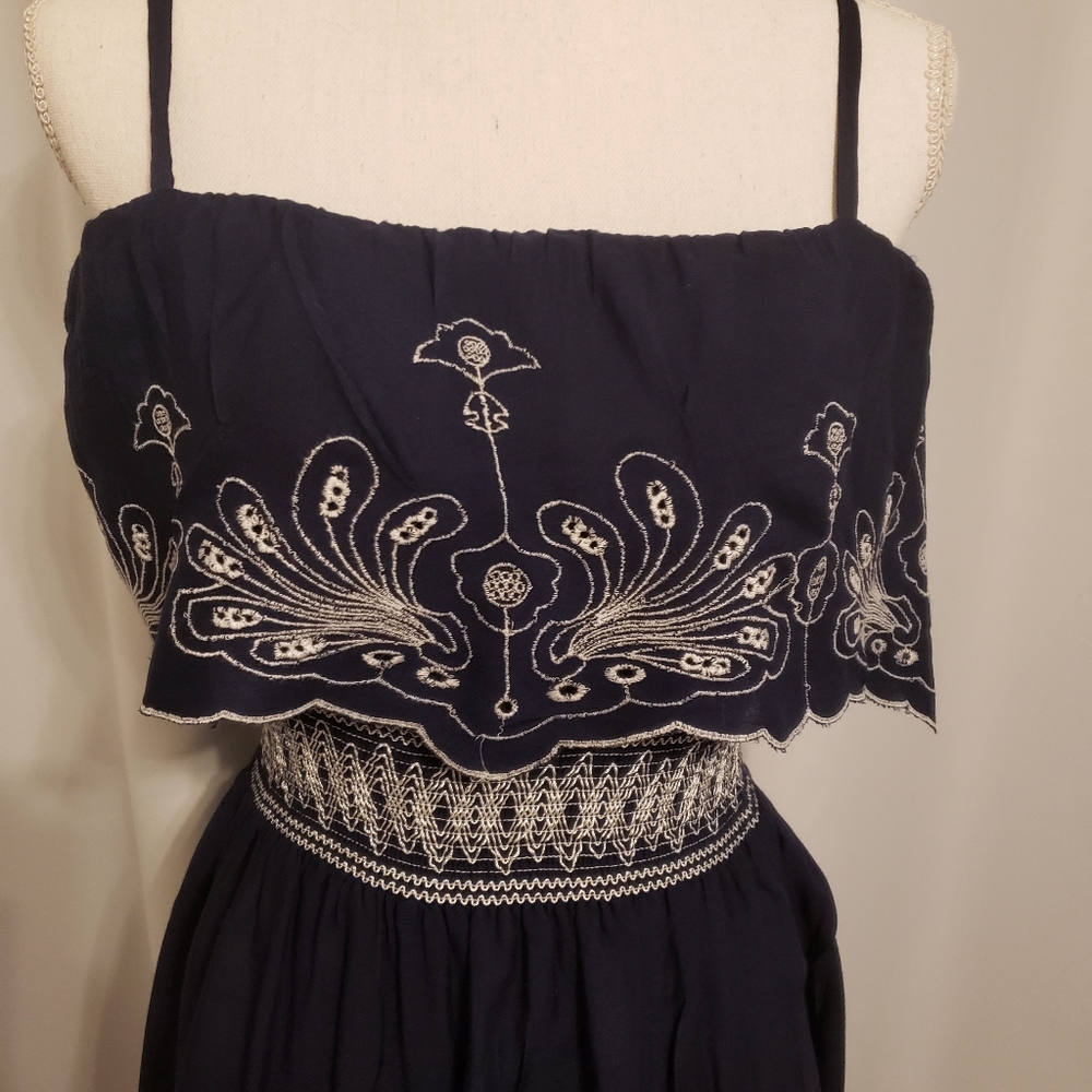 Raviya Dress - Navy & White - Size L